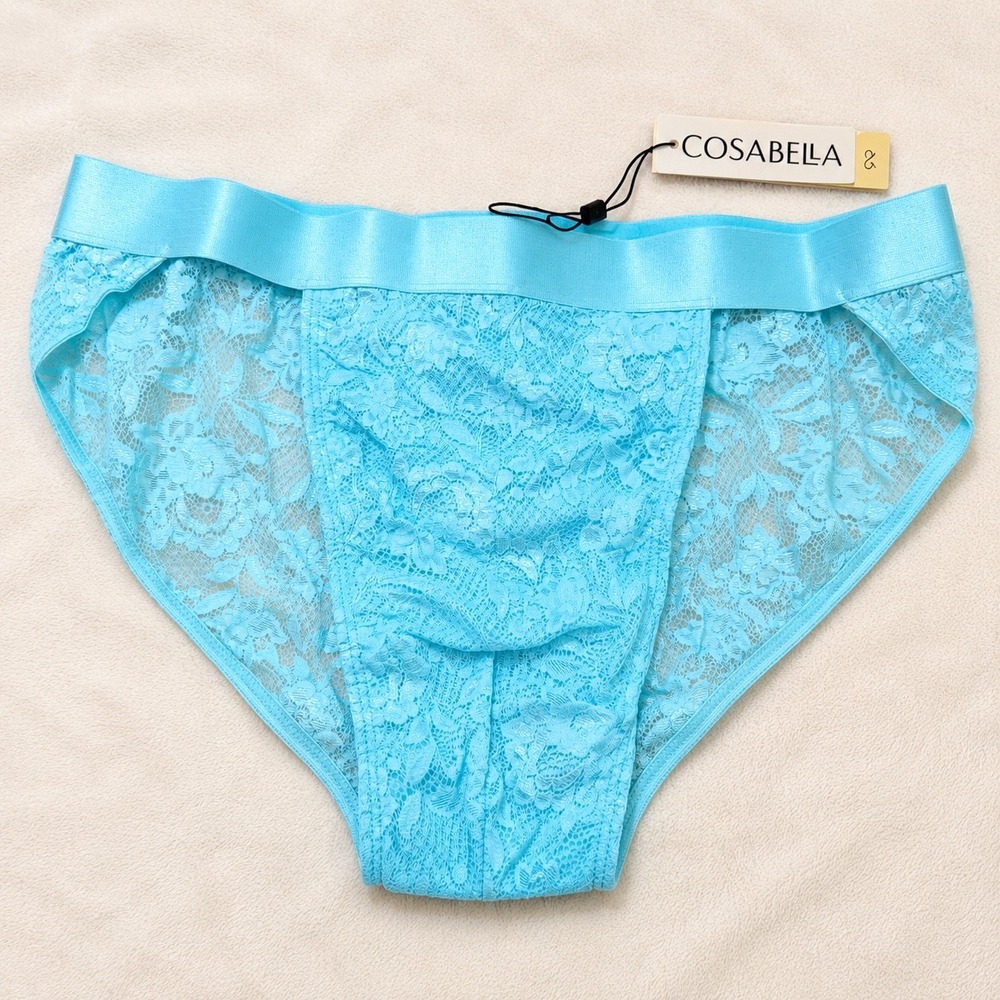 COSABELLA Never Say Never Lace Sports Brief Maldives Blue Men's - Size L / NWT